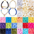 Kunststoffboxen Schmuckfunde Werkzeugzubehör Set Polymer 6mm Flachton -Abstandshalle Perle für Knöchelarmband Halskette DIY MAKE MAKE MAKE MAKE